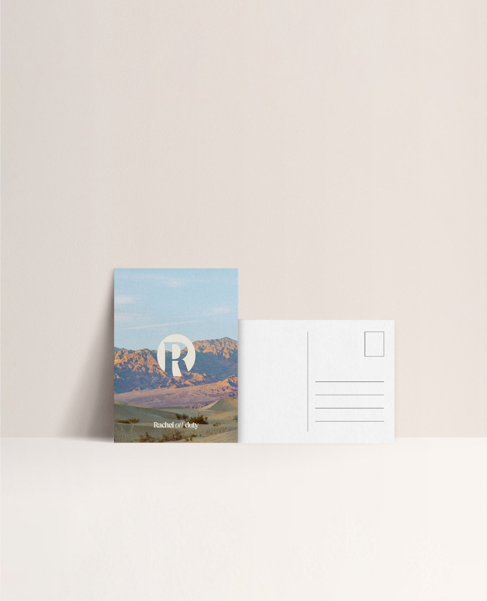 postcard-design-for-brand-identity-rachel-off-duty